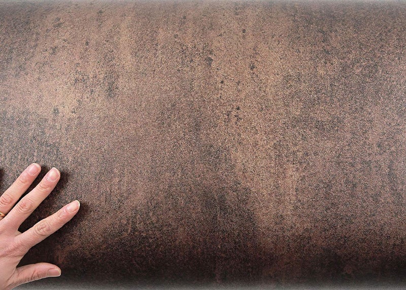 ROSEROSA Peel and Stick Rust Faux Metal Architectural Film Self-Adhesive Vinyl Film Wallpaper Door Wrap Counter Top Border Mirror Molding Trim MG265 - Image 3